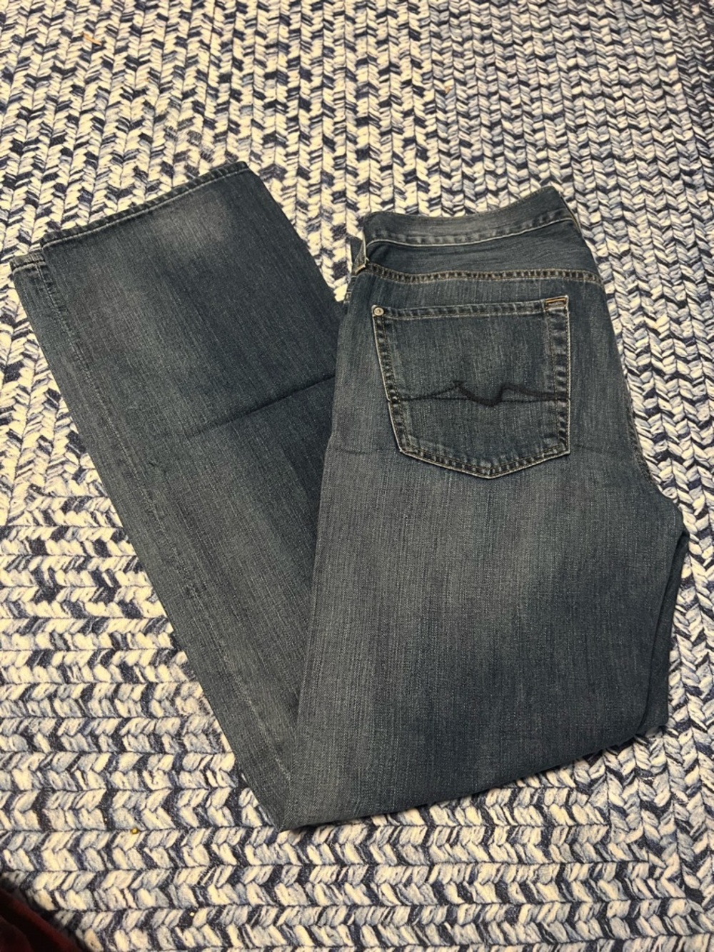 7 For All Mankind Medium Blue Standard Straight Jeans